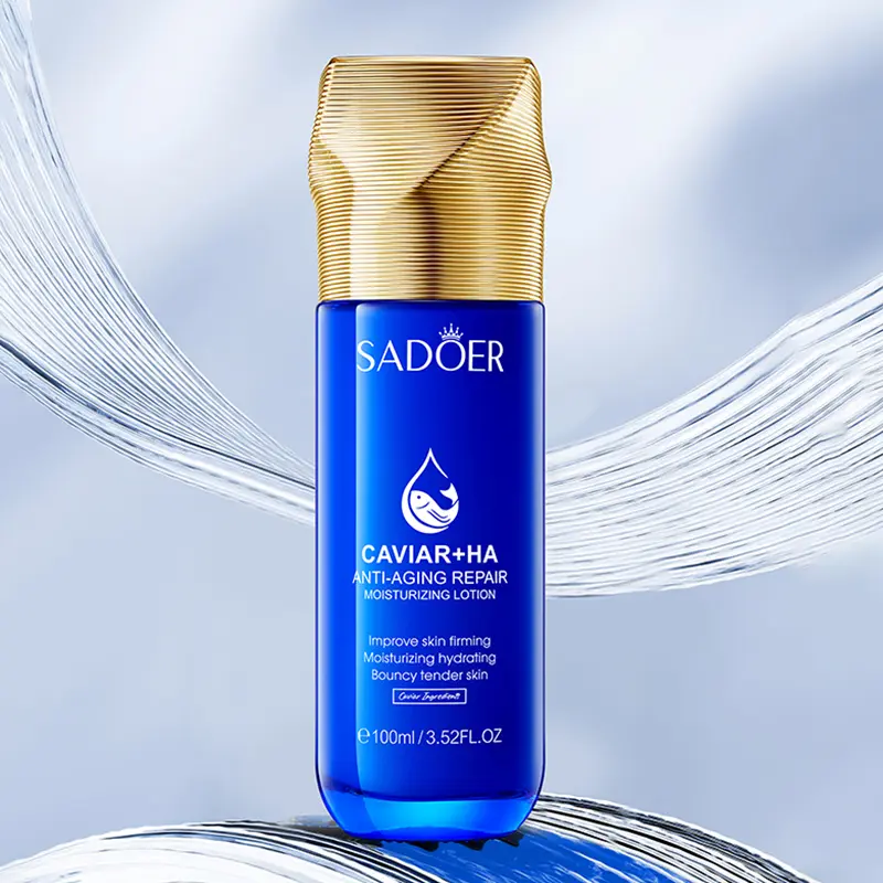 Caviar Hyaluronic Acid Anti-Aging Repair Moisturizing Lotion,Improve Skin Firming,Bouncy Tender Skin,Awaken Youthful Skin,Cream and Essence