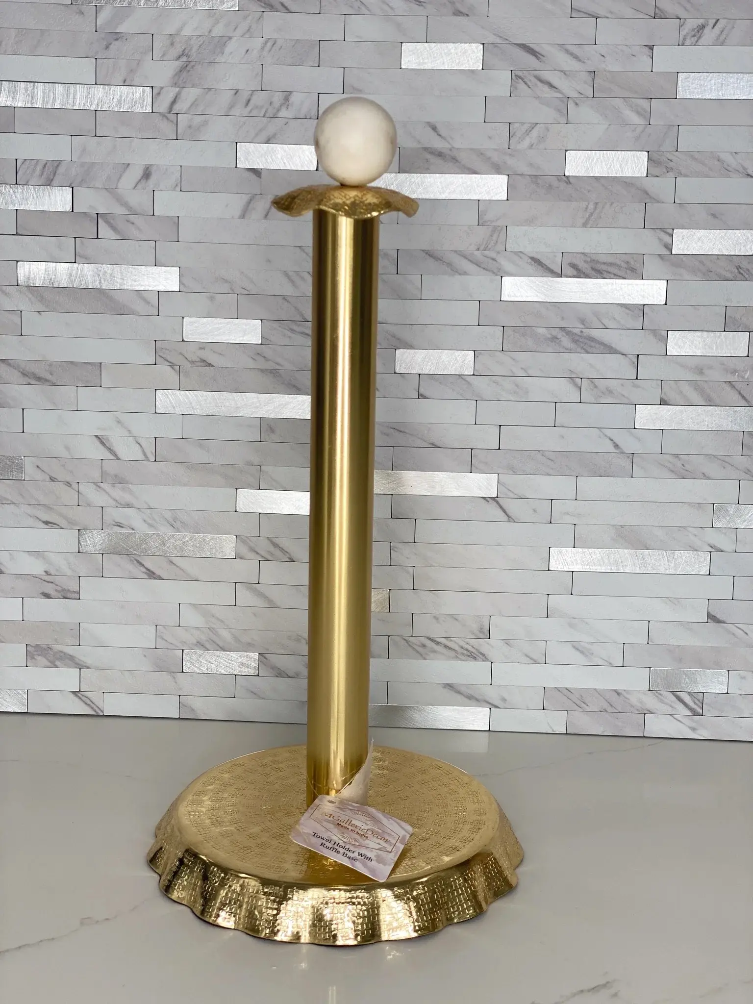 6 PIECE SET GOLD MARBLE RUFFLE