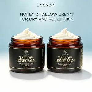 [Buy 1 get 1 free]Whipped Tallow Balm with Wild Honey - Organic Grass-Fed Beef Tallow & Raw Honey Handmade All-Natural Moisturizer for Soft Smooth Radiant Skin Moisturizing Moisturizing Gentle