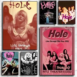 Alternative Rock Band H-Hole Poster HD Sticky Waterproof Artistic Wall Art | High Quality Print Aesthetic Home Living Bedroom Bathroom hallway Decor Trendy Room Decoration | Multiple Size Options Available