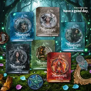40 Sheets 6 Designs Magic Witch Journal Stickers - Magical Book Series DIY Decorative Stickers for Scrapbook