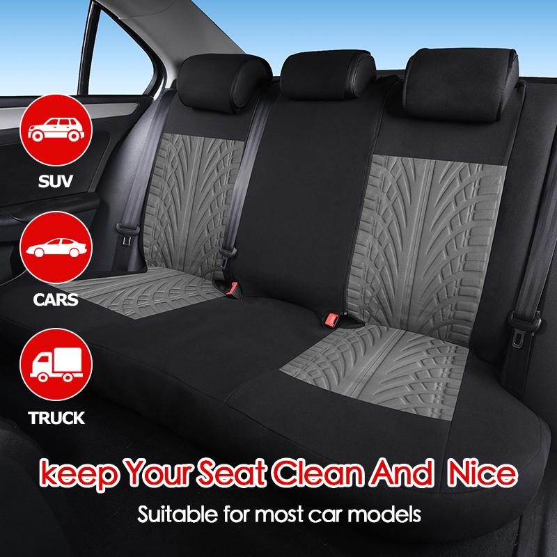 5 Seater Universal Car Seat Cover Full Set 3D Tire Print with Steering Wheel Cover Quick Install for Most Cars Trucks SUVs Easy No Dismantling Needed 5 Seater Universal Car Seat Cover Full Set 3D Tire Print with Steering Wheel Cover Quick Install for Most Cars Trucks SUVs Easy No Dismantling Needed