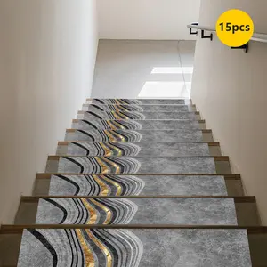 Non-Slip Stair Carpet, Step Protection Carpet, Decorative Bordered Stair Mat for Home Decoration & Bedroom Accessories - Suitable for Indoor, Outdoor Stairs & Multiple Scenarios, Modern Runner Rug