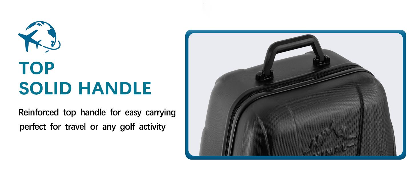 UNIHIMAL Full Hard Case Golf Travel Bag with Wheels, Travel Case - Ultimate Protection, Waterproof & Durable, Specially Designed for Airline Transport