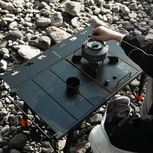 Rove Series | Camping Dining Table IGT Iron Grill Table Foldable Height Adjustable Outdoor For Camping