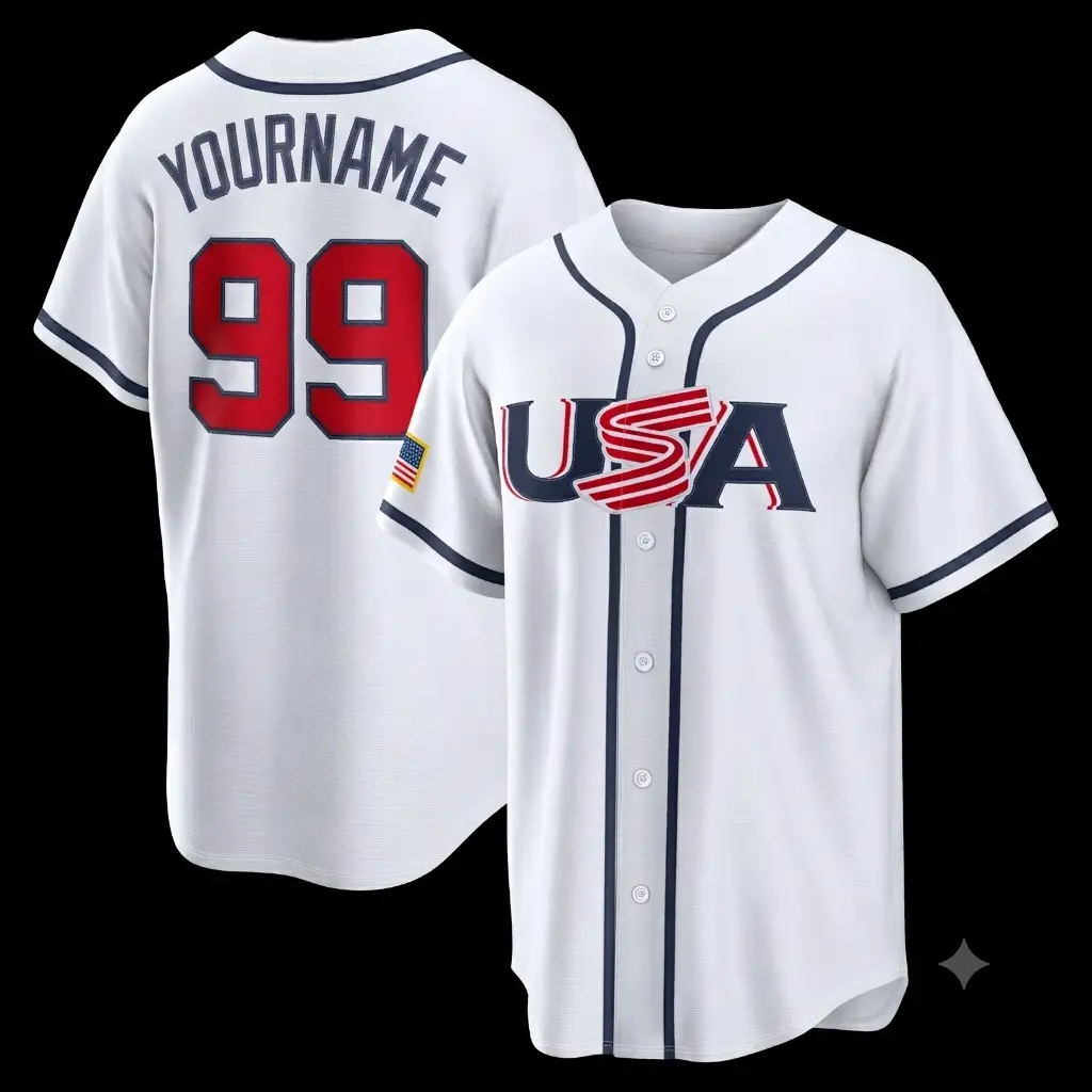 Custom Nice Baseball Jersey – Personalized Name & Number Sports Shirt, Vintage-Inspired American Athletic Mesh Jersey, Breathable Lightweight Button-Up Top for Fans, Players, Game Day & Streetwear