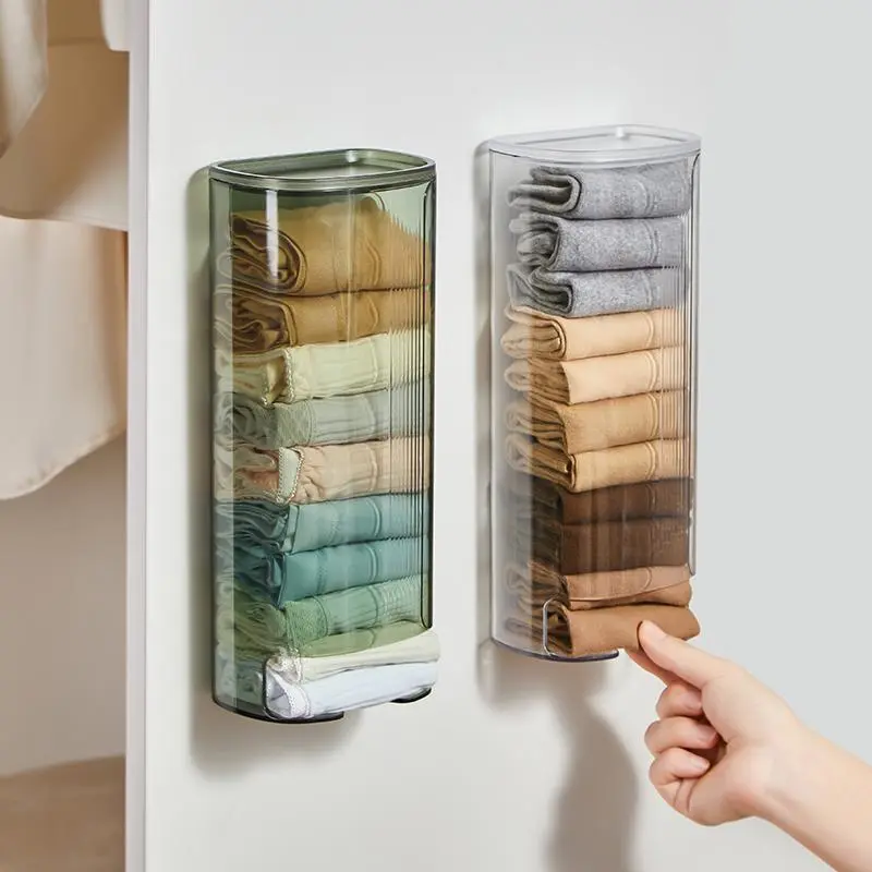 Underwear Storage Box, Wall Mounted Underwear Storage Rack, Socks Storage Box, Home Organizer for Bedroom, Closet, Bathroom