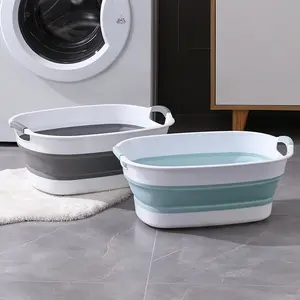 Multi-purpose Folding Drain Basin, Laundry Basin, Pet Shower Basin, Suitable for Dogs, Cats and Other Pet Shower Buckets, Pet Shower Trays, Portable Dog Bathtubs, Dog Showers and Shower Products, Foldable Dirty Clothes B