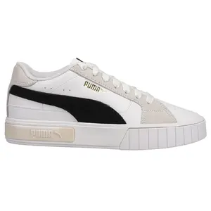 PUMA Mens Cali Star Mix Lace Up Sneakers Shoes Casual - White