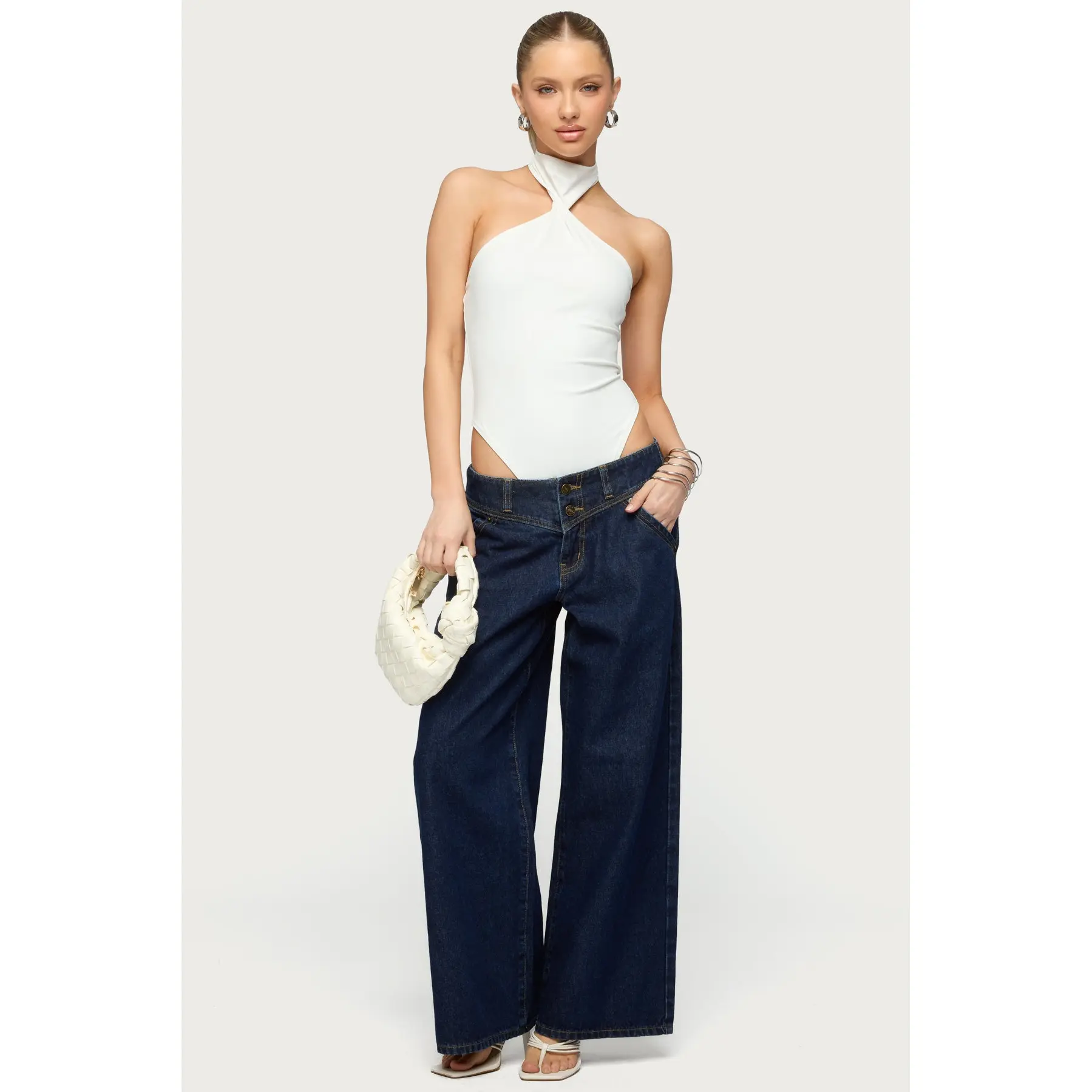 Petite Meredith Low Rise Wide Leg Jeans