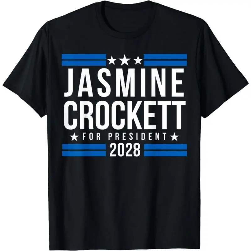 Men's Graphic T-Shirt - Retro "Crockett 2028" Political Campaign Print, Soft Cotton Short-Sleeve Round-Neck Fashion Apparel Casual Streetwear Top, Tshirt