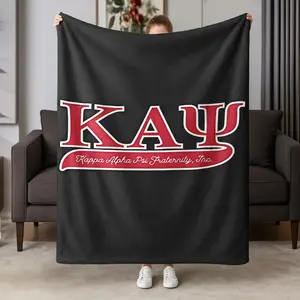 Kappa Alpha Psi Blanket, Flannel Material, Super Soft Warm Sofa Bed Throw, Home Decor, Ideal Gift for Family Friends