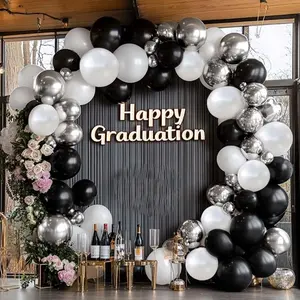 Balloon Arch Kit, 50pcs/set Mixed Color Balloon Set, Happy Graduation Balloon Garland Arch Kit, Party Decoration Supplies for Birthday Graduation Ceremony