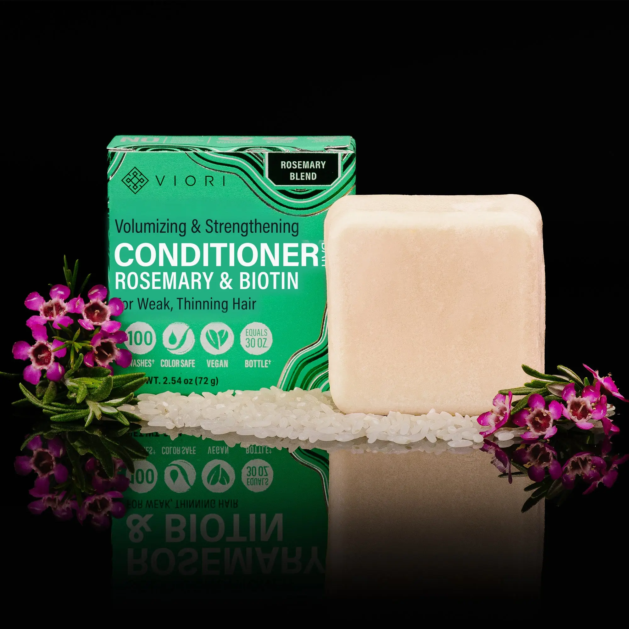 Rosemary Biotin Conditioner Bar – Thinning Hair | VIORI Rosemary Biotin Conditioner Bar – Thinning Hair | VIORI