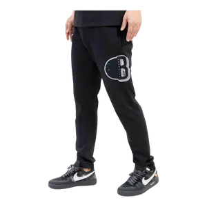 Pro Standard NBA Brooklyn Nets Mash Up Logo Men's Sweatpants