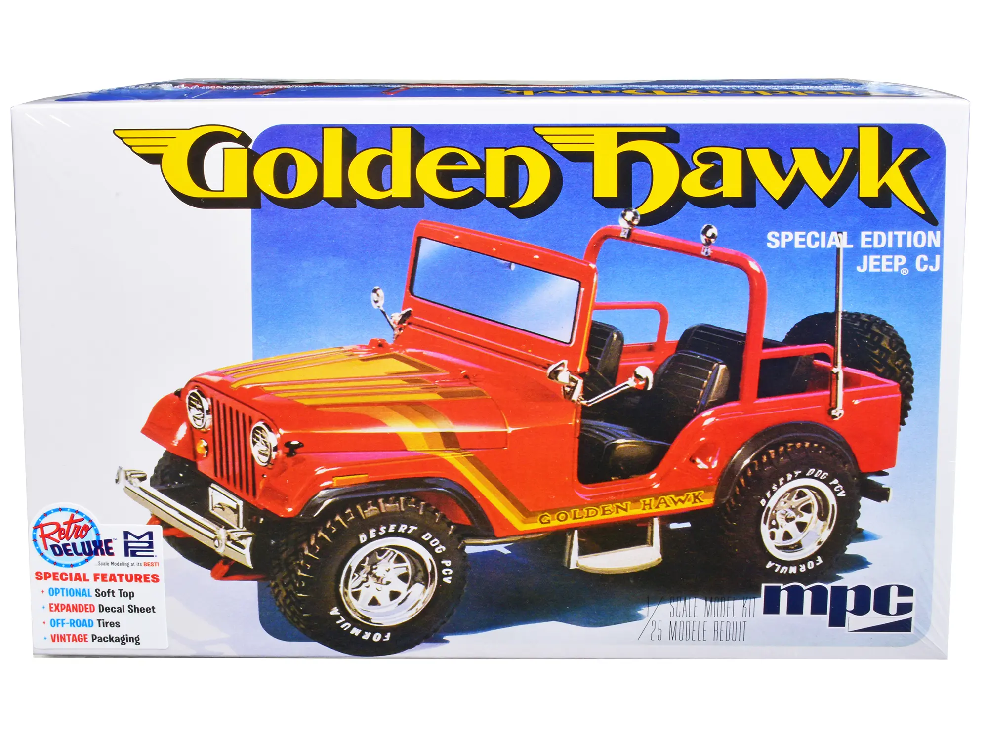 Skill 2 Model Kit 1981 Jeep CJ5 Golden Hawk 1/25 Scale Model by MPC
