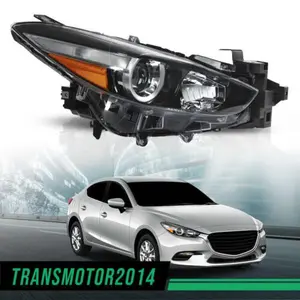Headlight Assembly Headlamp RH/Passenger Side Halogen Fit For 2017-2018 Mazda 3