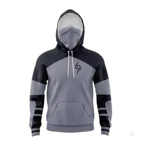 Kakashi Anbu Shippuden Masked Hoodie - Rangers Anime Graphic Masked Sweatshirt Hoodies - Vintage Streetwear Hoodie - Casual Masked Sweatshirt Hoodies Outfits - Unisex - Trendy Sweatshirt Hoodie