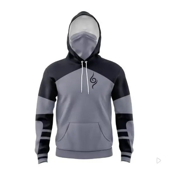 Kakashi Anbu Shippuden Masked Hoodie - Rangers Anime Graphic Masked Sweatshirt Hoodies - Vintage Streetwear Hoodie - Casual Masked Sweatshirt Hoodies Outfits - Unisex - Trendy Sweatshirt Hoodie