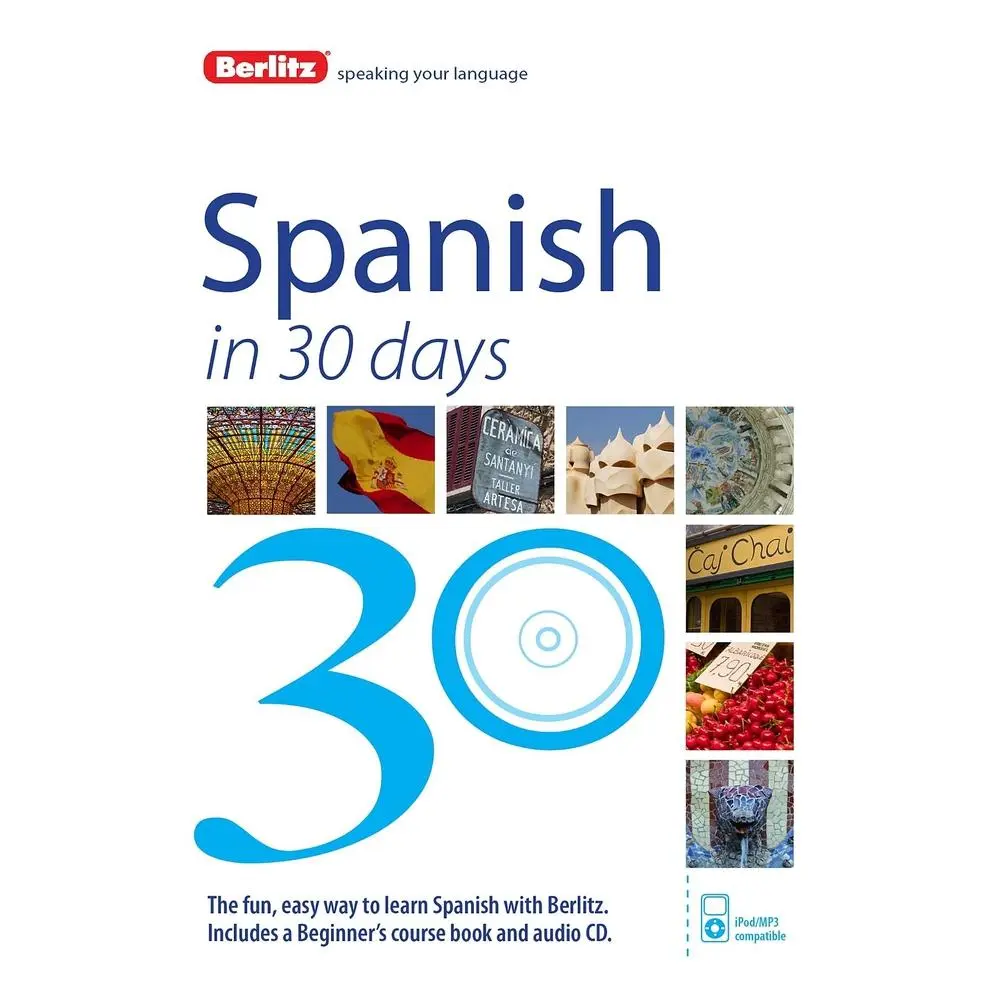USED Book - Berlitz Spanish in 30 Days by Berlitz Publishing (Unknown) - english, Learn Spanish Quickly