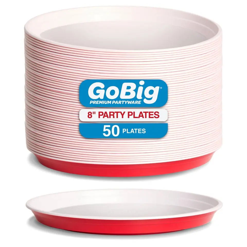 8" Round Disposable Plates, 50 ct 8" Round Disposable Plates, 50 ct