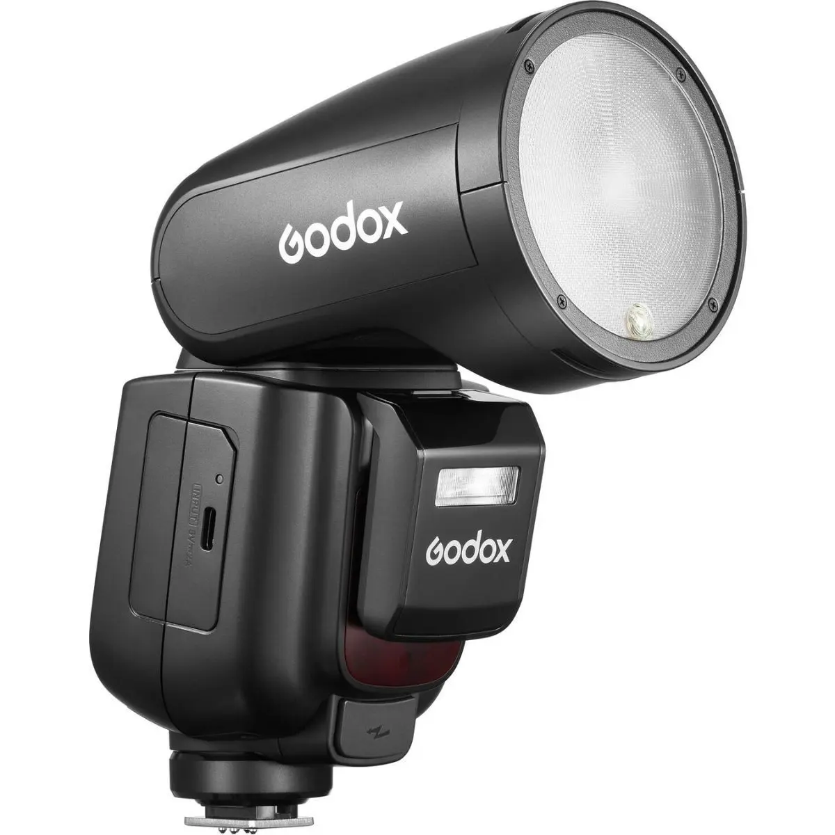 Godox V1Pro TTL Li-ion Round Head Camera Flash with Wireless Charging, Detachable Accessories for Olympus, Panasonic Cameras