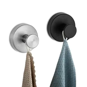 New Metal Suction Cup Hook Strong Vacuum Stainless Steel Wall Hanger Reusable Waterproof Clothes Hooks for Bathroom
