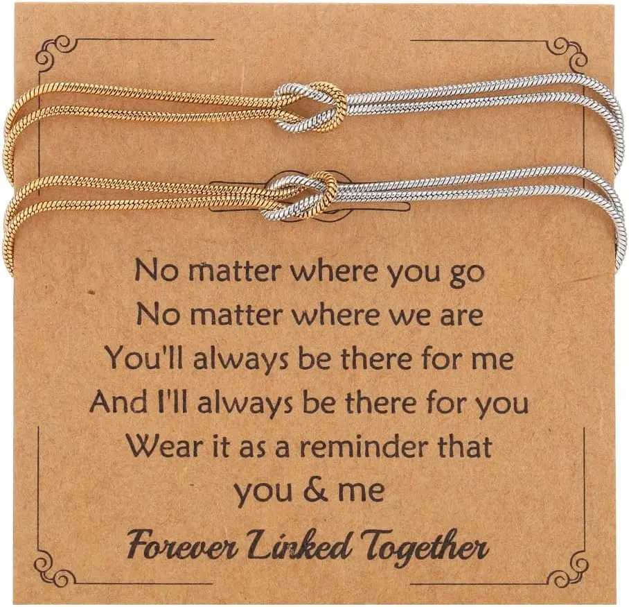 Knot Matching Bracelets for Couples Mother/Father Daughter Bracelets Dainty Forever Infinity Matching Bracelets for bf and gf
