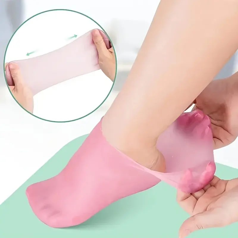 2pcs Silicone Moisturizing Foot Socks for Dry Cracked Feet Foot Care Socks Massage Moisturizing Gel Socks Pedicure Socks Tool - Mother's Day Gift Foot Care Product