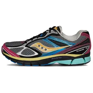 Saucony ProGrid Guide 7 'Multi-Color Black' Foot Locker Exclusive Men's Lightweight Running Shoes with Responsive Cushioning & Non-Slip Outsole