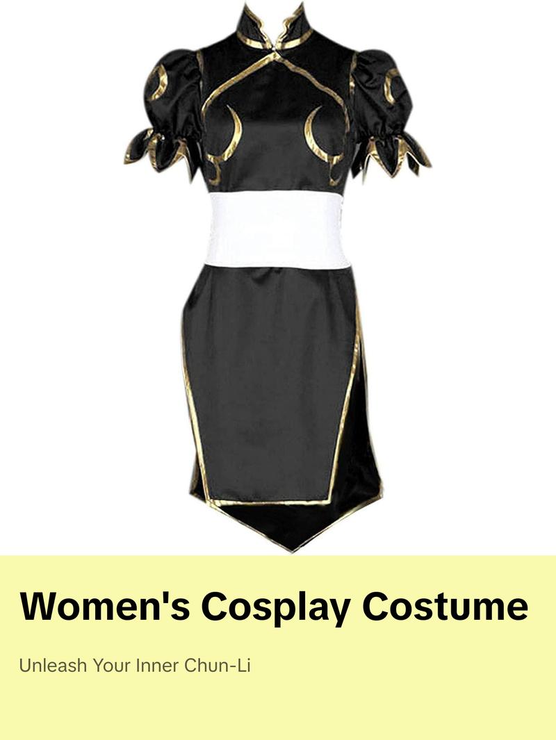 Chun-Li Cosplay Costume - Street Fighter Anime Costume for Women Chun-Li Cosplay Costume - Street Fighter Anime Costume for Women