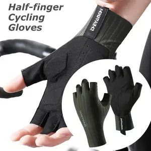 Half Finger Cycling Gloves Summer Breathable Shock Absorbing Non‑Slip Wear Resistant Road Bike Gloves for Outdoor Sports Riding & Fitness
