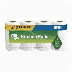 Select-A-Size Kitchen Roll Paper Towels - Premium 2-Ply White Cleaning Rolls - 135 Sheets Per Roll (Pack of 4)