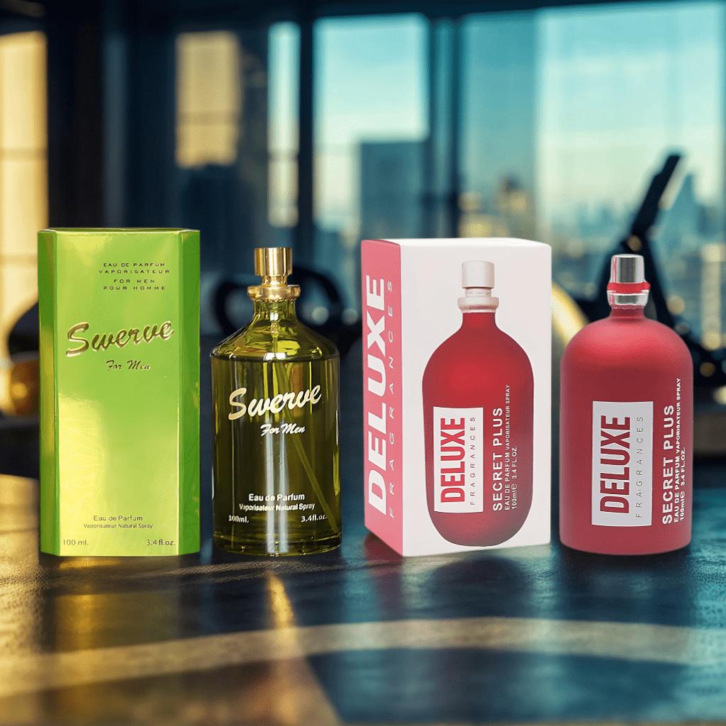 Deluxe Fragrances 2 Bottles of Luxurious Men's Perfume Lasting Oriental Fragrance Elegant Red Bottle with Golden Lid 3.4 Ounces Complex Design Perfume Gift for Daily and Special Occasions Deluxe Fragrances 2 Bottles of Luxurious Men's Perfume Lasting Oriental Fragrance Elegant Red Bottle with Golden Lid 3.4 Ounces Complex Design Perfume Gift for Daily and Special Occasions