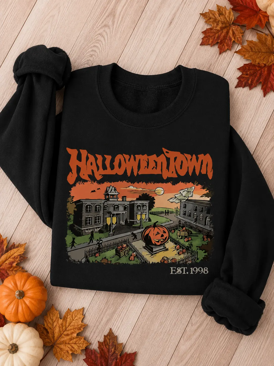 Halloweentown Est 1998 Sweatshirt, Halloweentown University, Retro Halloweentown Sweatshirt, Fall Sweatshirt, Halloween Sweatshirt