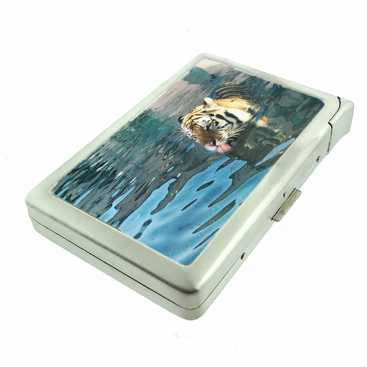 Tiger Drinking Water case with Built in Lighter Tiger Drinking Water case with Built in Lighter