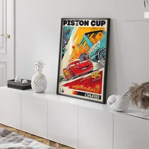 Movie Posters, Cars Movie Posters, Wall Decor, Cartoon Posters, Cars Poster, Lightning Mcqueen, Kids Room Deco, Animation Posters, Room Decor, Unframed  – 5 Size, 8x12 to 27x40 inch