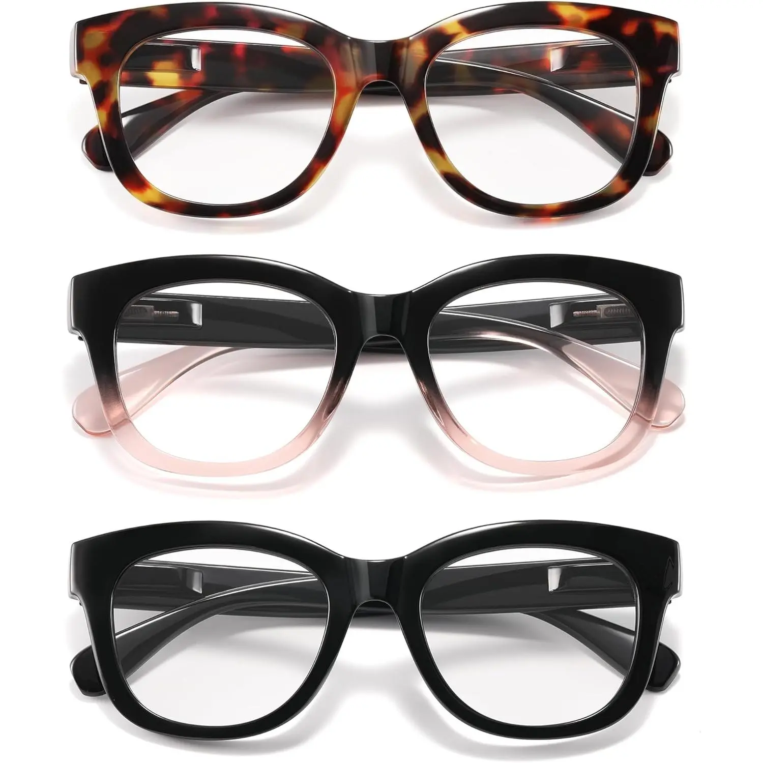 Reading Glasses for Women - Oprah Blue Light Reading Glasses with Spring Hinge, Anti-Glare/Eyestrain Computer Readers