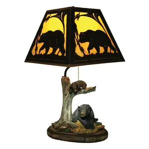 Walmart Hot-Sale Rivers Edge Products Table Lamp - Bear Metal Shade