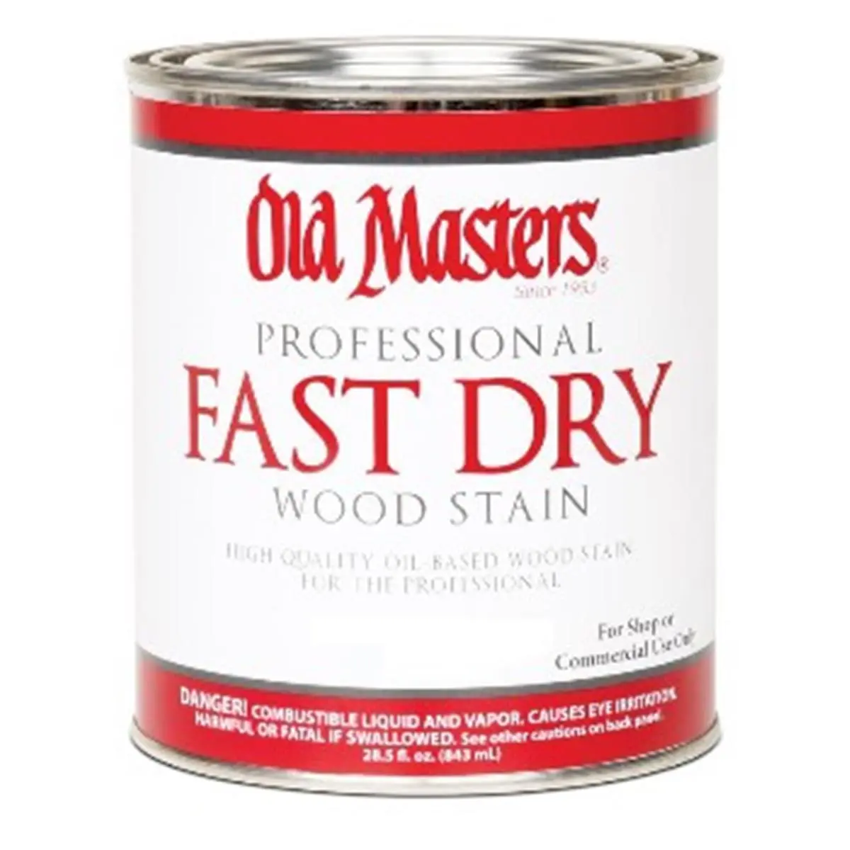 212 MAIN Old Masters 60404 Red Mahogany Fast-Dry Oil-Based Wood Stain - 1 qt, Floor Use, Deep Penetrating, Interior Application, Rich Tone, Oil Based Paint, Quick Drying