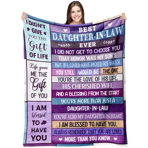 Daughter in Law Gifts, Gifts for Daughter in Law, Daughter in Law Gifts from Mother in Law, Daughter in Law Birthday Gifts Ideas, Future Daughter in Law Gifts for Christmas Mothers Day Blanket 50x60