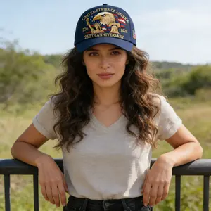 USA250Anniversary Eagle Logo Adjustable Dad Hat 1776-2026 Patriotic Cap for Veterans History Lovers Touchscreen Fleece Winter Set Knit Gift Full Face Windproof Ski Mask