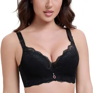 Push Up Bras for Women Padded Plus Size Bra Underwire Sexy Lace Bra