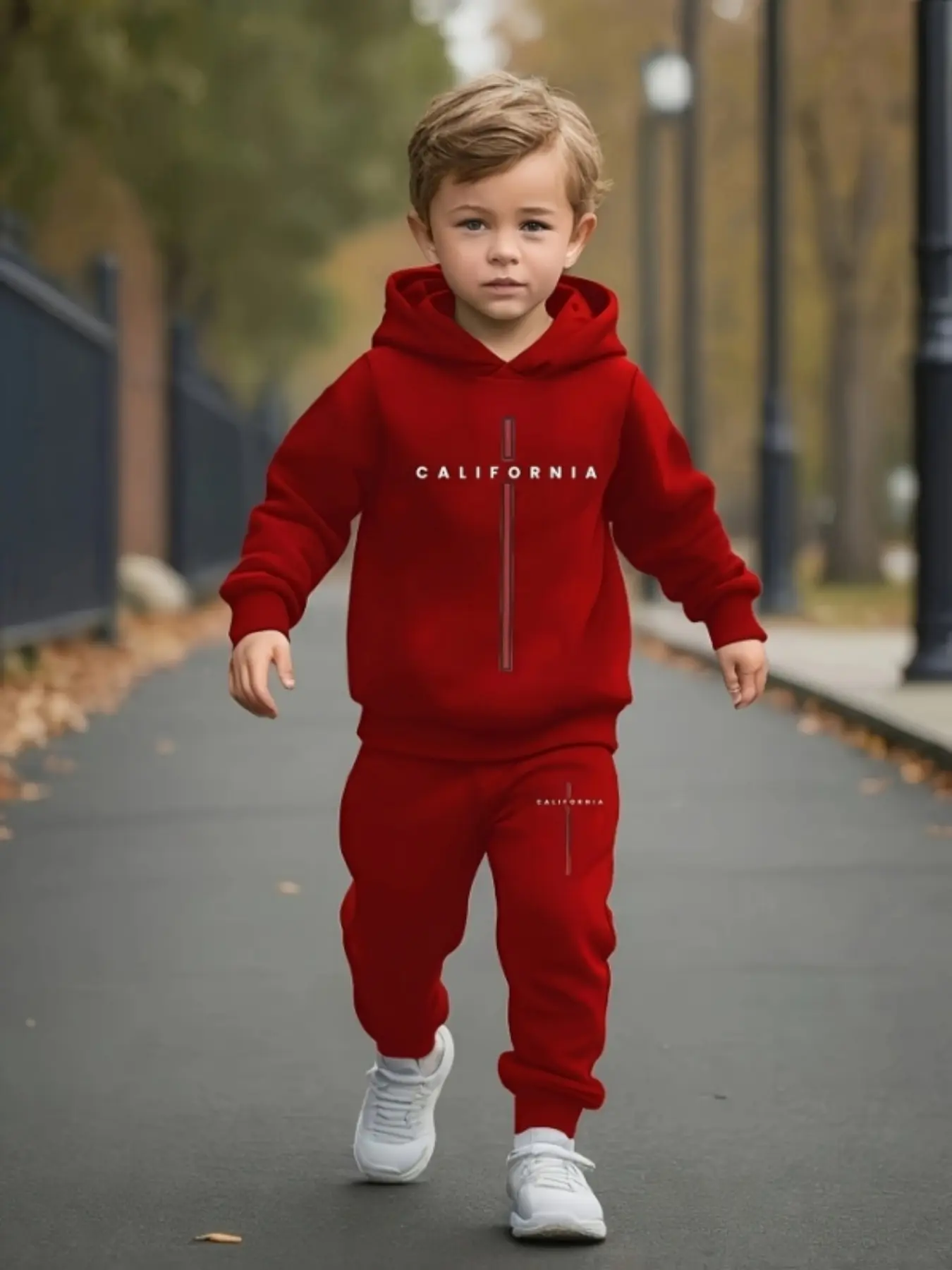 Spring Autumn Baby Boys Letter Print Fleece Hoodie and Pants Set, Casual Two-Piece Toddler Outfit, Comfortable, Stylish and Cute, Baby Boy Clothes, Baby Clothing