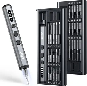 JOREST Mini Electric Screwdriver, Precision Set with 38-in-1 Magnetic Bits, 5 Torque Settings, LED Light, Repair Tool Kit for iPhones, Laptop, Drone, Game Console, Camera, Glasses, Watches, Toys