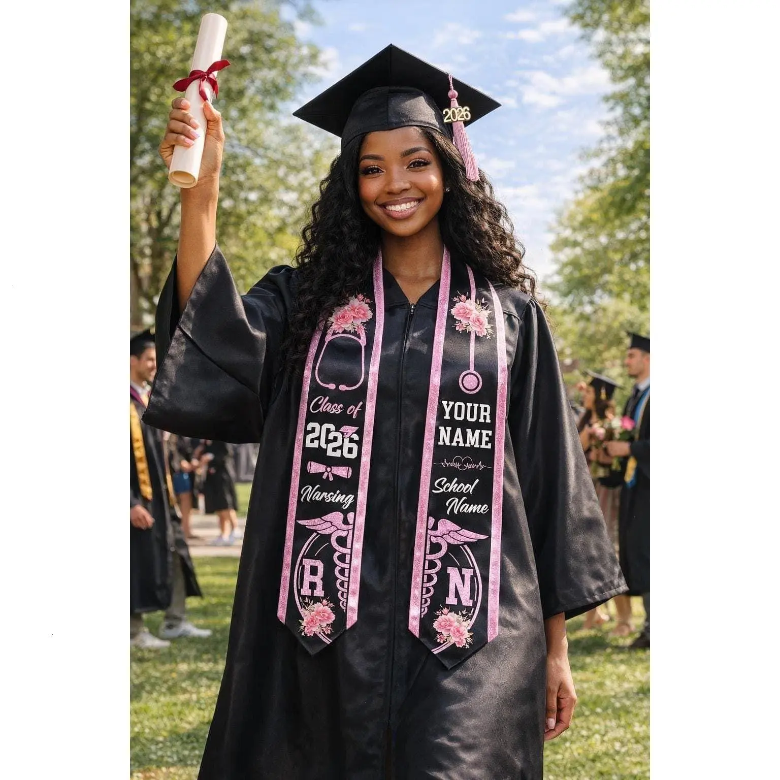 Personalized Nursing Stole, Nursing Graduation Stole, RN Stole Nursing Stole Graduation, Nursing Graduation, Nursing Stole Graduate 2026