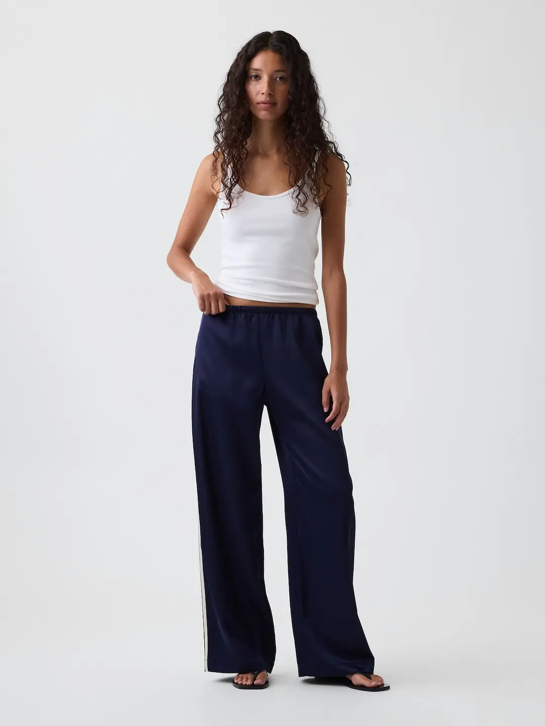 Gap Women's Satin Easy Wide-Leg Pants
