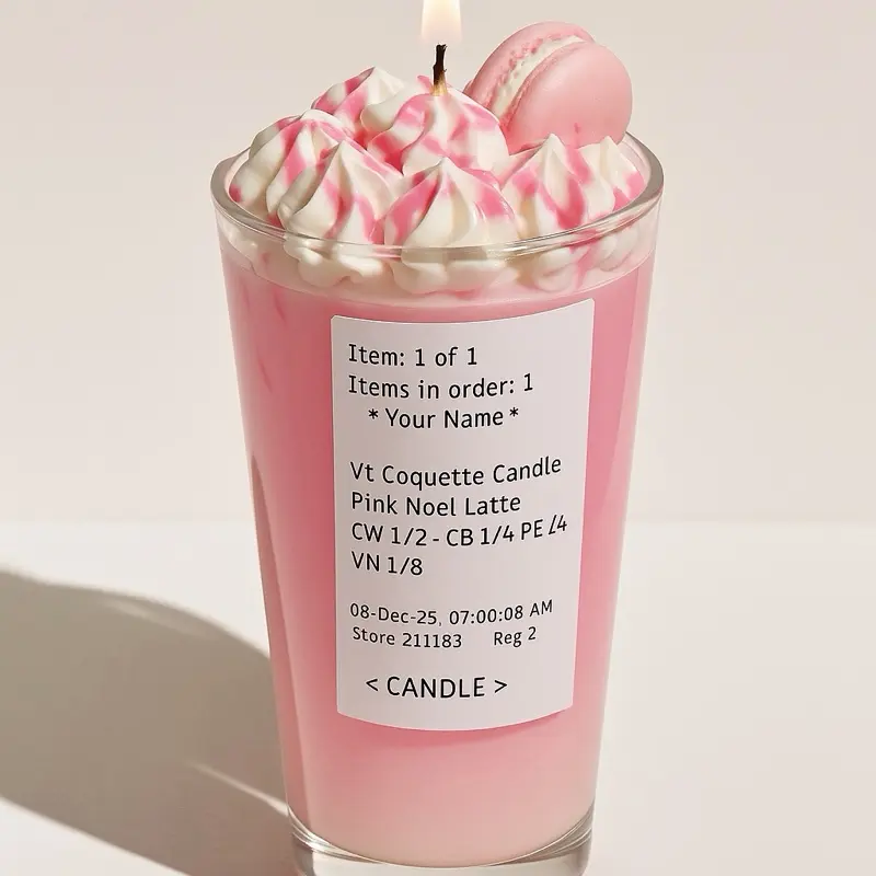 Pink Noël Latte – Coquette Candle