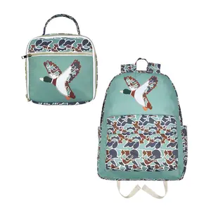 Durable & Spacious Backpack  Hunting Duck Camo Matching Lunch Box