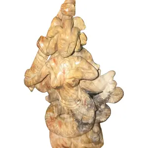 Petrified Wood Medusa Vintage Home Decor Piece with Unique Medusa Motif Natural Material Artistry